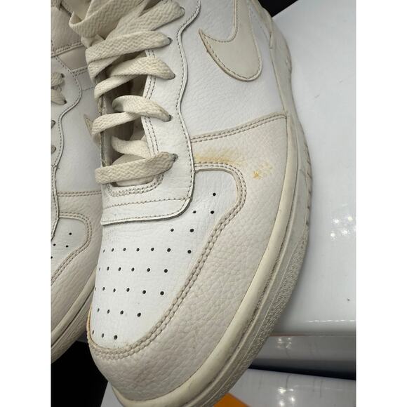 Authentic Nike Air Jordan High Tops - All White - Size 10.5M - show wear main image 9